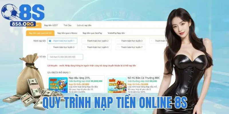 Hướng dẫn người chơi nạp tiền 8S trực tuyến